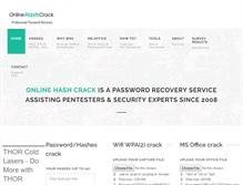 Tablet Screenshot of onlinehashcrack.com